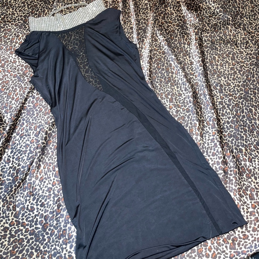 Savee Handmade in Laguna Beach Rhinstone Chocker Mini Dress